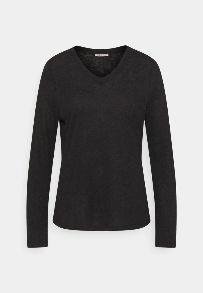 T-Shirt ANNA FIELD Anna Field Long Sleeved Top Noir Femme | AXF-4417928